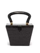 Matchesfashion.com Staud - Sadie Crocodile Effect Leather Bag - Womens - Black