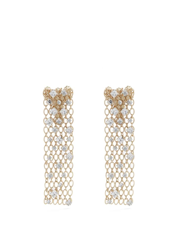 Lanvin Crystal-embellished Chain Clip-on Earrings