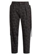 Damir Doma Picasso Wool And Cotton-blend Jacquard Trousers