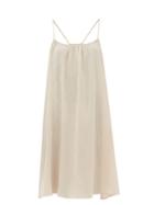 Matchesfashion.com Loup Charmant - Scoop Neck Cotton Poplin Slip Dress - Womens - Light Pink