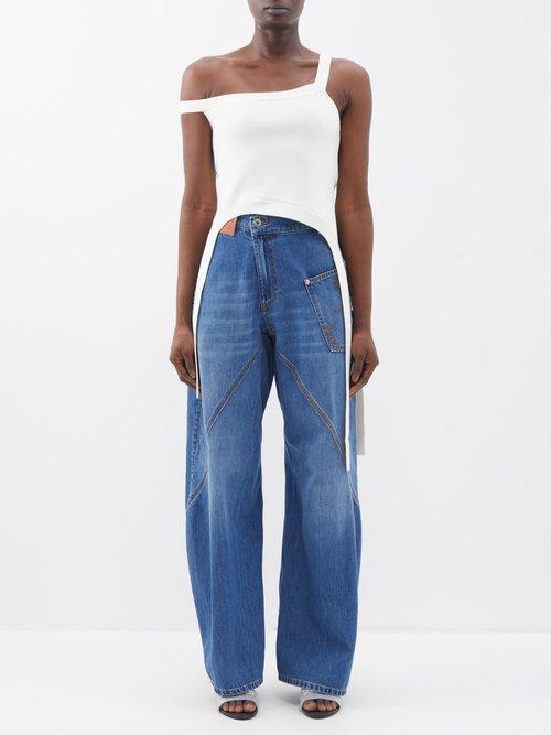 Jw Anderson - Deconstructed Asymmetric Tank Top - Womens - Off White