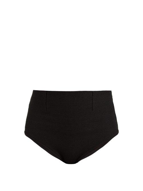 Matchesfashion.com Haight - Amanda High Waisted Bikini Briefs - Womens - Black