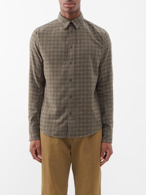 Rag & Bone - Fit 2 Plaid Cotton Shirt - Mens - Khaki Multi
