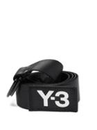 Matchesfashion.com Y-3 - Logo Print Technical Web Belt - Mens - Black