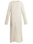 Albus Lumen Elle Wool And Silk-blend Dress
