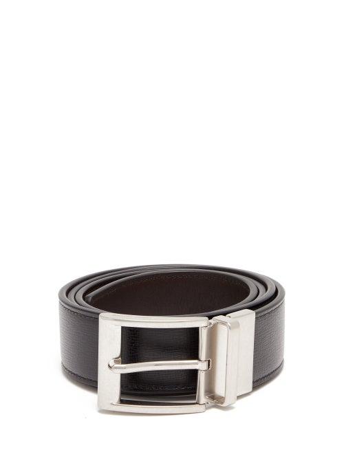 Matchesfashion.com Bottega Veneta - Grained Leather Belt - Mens - Black