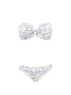 Matchesfashion.com Marysia - Antibes Scallop-edge Bandeau Bikini Top - Womens - Blue