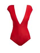 Matchesfashion.com Haight - Deep V Neck Swimsuit - Womens - Red