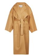 Matchesfashion.com Loewe - Piacenza Oversized Belted Cashmere Coat - Womens - Camel
