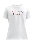 Matchesfashion.com Valentino - Vltn-print Cotton-jersey T-shirt - Mens - White