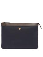 Matchesfashion.com Mismo - Canvas & Leather Pouch - Mens - Navy