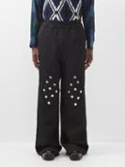 Namacheko - Azor Crinkled Wide-leg Trousers - Mens - Black