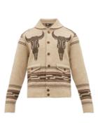 Matchesfashion.com Rrl - Shawl Collar Western Jacquard Jacket - Mens - Brown Multi