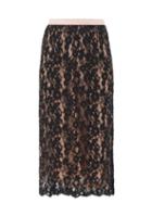 Matchesfashion.com Gucci - Logo-waist Floral-lace Skirt - Womens - Black