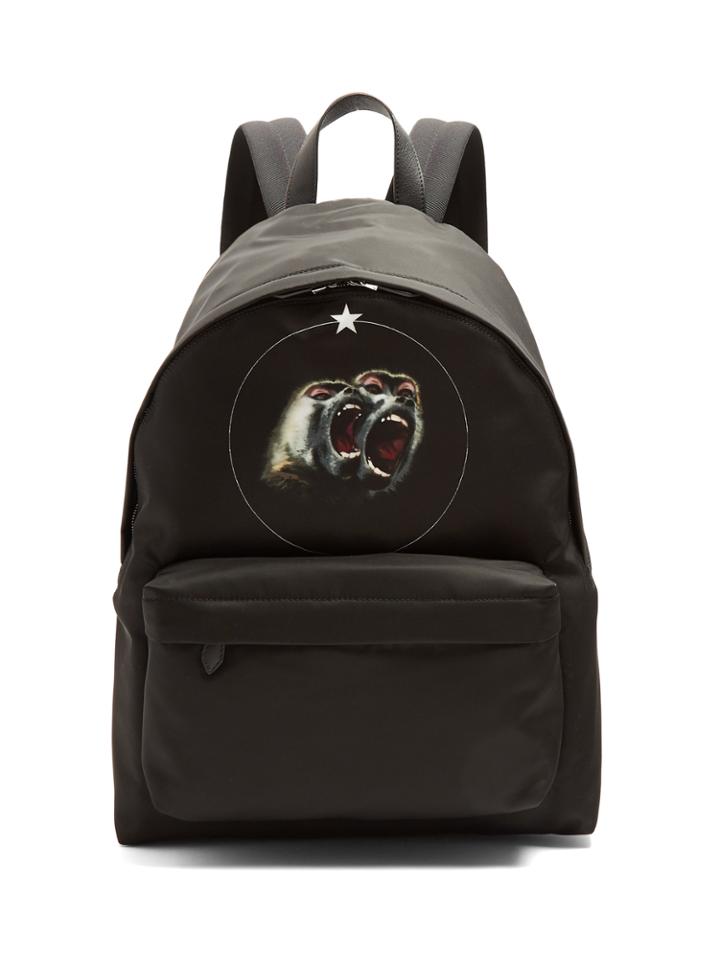 Givenchy Monkey Brothers-print Nylon Backpack