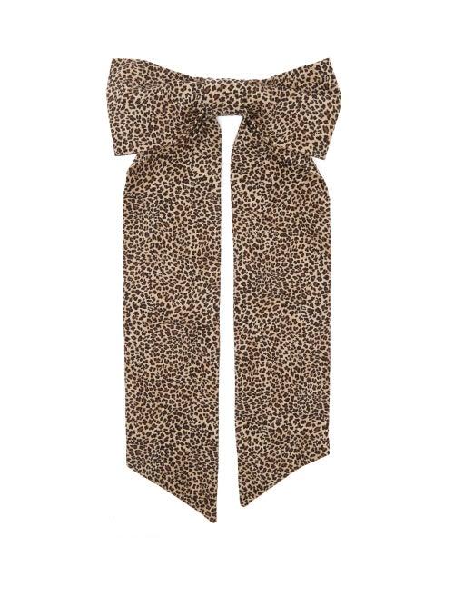 Matchesfashion.com Shrimps - Fortuna Leopard-print Oversized Bow Hair Clip - Womens - Leopard