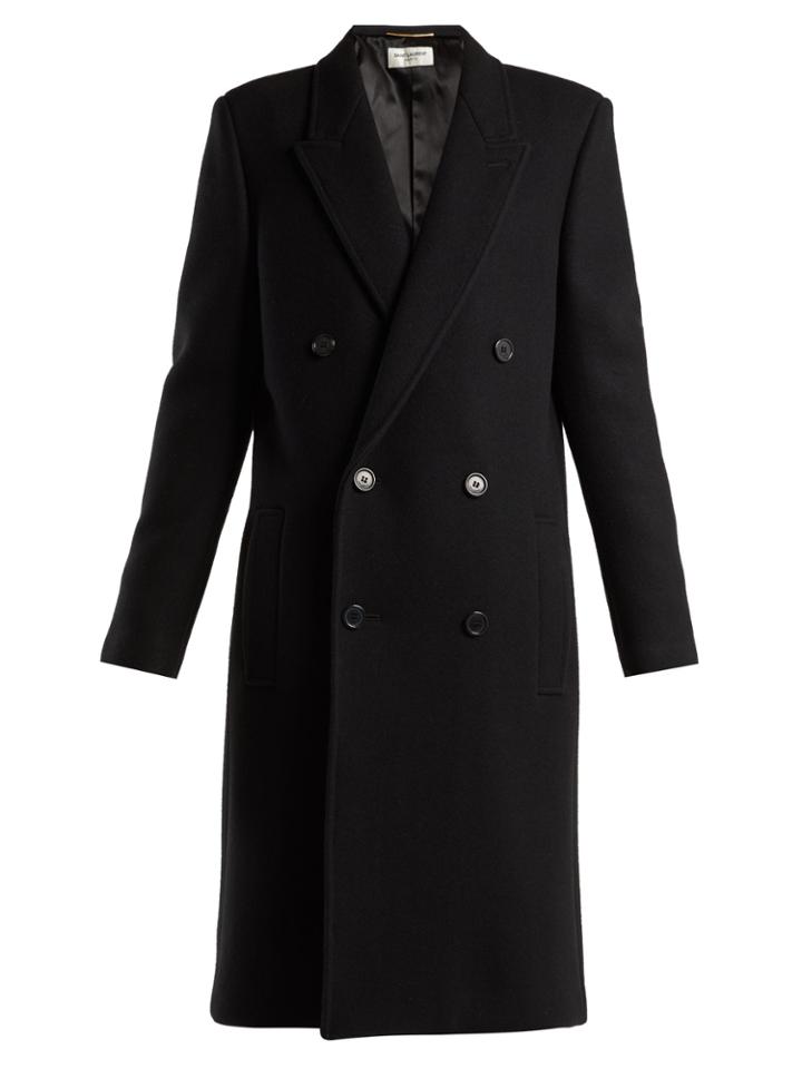 Saint Laurent Double-breasted Wool Coat