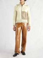 Bottega Veneta - Patchworked Zipped Cardigan - Mens - Beige Multi