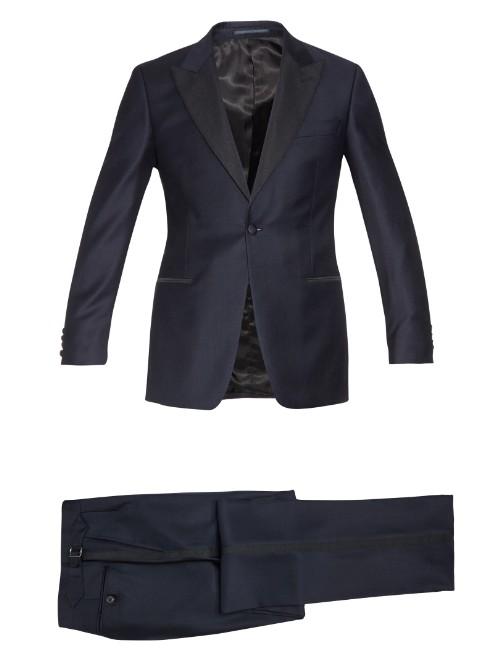 Gieves & Hawkes Peak-lapel Single-breasted Wool Tuxedo