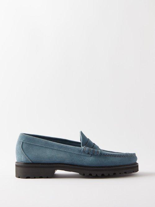 G.h. Bass & Co. - Weejuns 90s Larson Suede Loafers - Mens - Light Grey