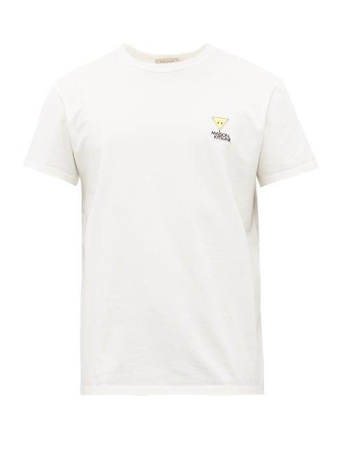 Matchesfashion.com Maison Kitsun - Triangle Fox Patch Cotton T Shirt - Mens - White