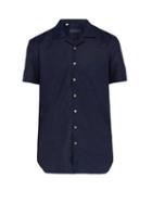 Matchesfashion.com Thom Sweeney - Rathin Cotton Blend Shirt - Mens - Navy