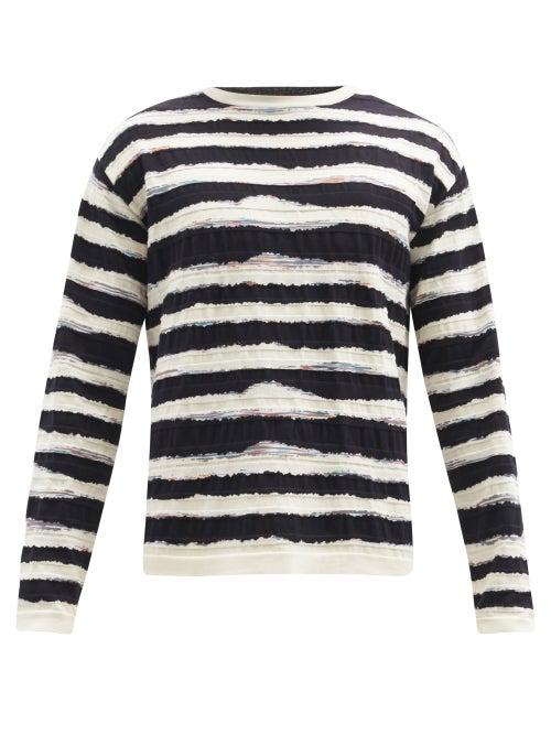 Matchesfashion.com Missoni - Striped Cotton Sweater - Mens - Cream Multi
