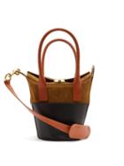 Matchesfashion.com Marni - Carrousel Suede And Leather Bag - Womens - Brown Multi