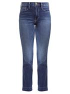 Matchesfashion.com Frame - Le Sylvie Straight Leg Jeans - Womens - Dark Blue