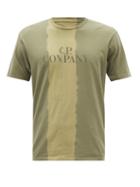 C.p. Company - Logo-print Tie-dyed Cotton-jersey T-shirt - Mens - Green
