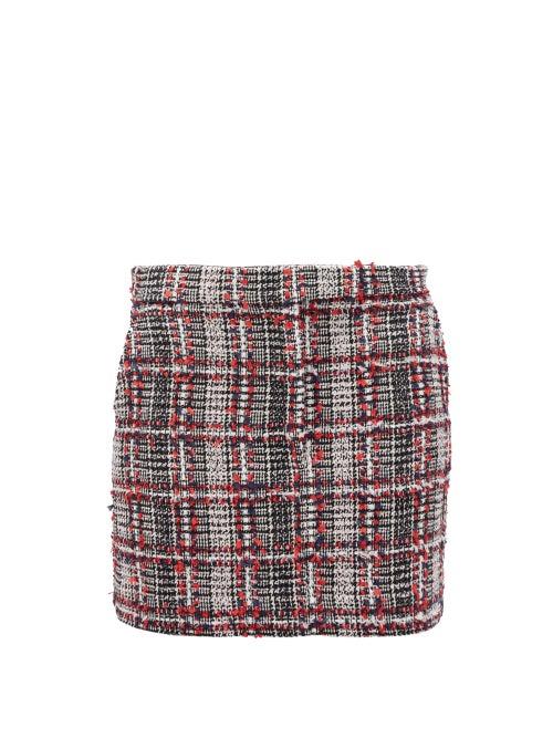 Matchesfashion.com Thom Browne - Prince Of Wales Checked Tweed Mini Skirt - Womens - Red Multi