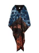 Matchesfashion.com Biyan - Floral Appliqu And Brocade Shawl - Womens - Red