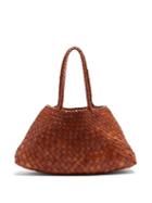 Matchesfashion.com Dragon Diffusion - Santa Croce Large Woven-leather Basket Bag - Womens - Tan
