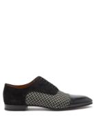 Matchesfashion.com Christian Louboutin - Greggo Chevron-jacquard Oxford Shoes - Mens - Black