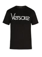 Versace Logo-embroidered Cotton T-shirt