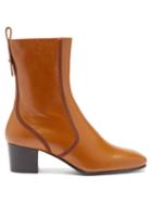Matchesfashion.com Chlo - Goldee Leather Ankle Boots - Womens - Tan