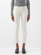 Nili Lotan - Jenna Cotton-blend Corduroy Cropped Trousers - Womens - Cream