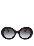 Matchesfashion.com Valentino - V Logo Round Acetate Sunglasses - Womens - Black