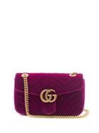 Gucci Gg Marmont Quilted-velvet Cross-body Bag