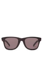 Matchesfashion.com Saint Laurent - Classic 51 Crocodile Effect Leather Sunglasses - Womens - Black