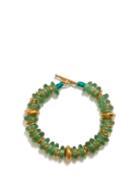 Katerina Makriyianni - Shine Bead & Gold-vermeil Bracelet - Womens - Green Gold