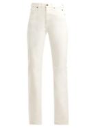 Matchesfashion.com Calvin Klein 205w39nyc - Mid Rise Straight Leg Jeans - Womens - White