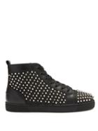 Matchesfashion.com Christian Louboutin - Louis Spiked Leather-trimmed High-top Trainers - Mens - Black Multi
