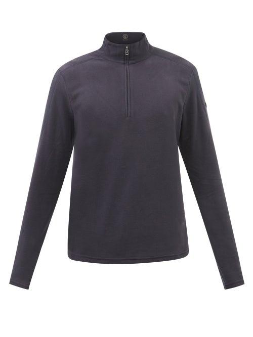 Bogner - Harrison Zip-neck Fleece Mid-layer Top - Mens - Navy