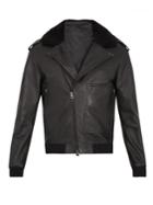 Acne Studios Avone Shearling-trimmed Leather Biker Jacket