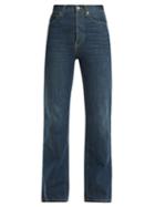 Matchesfashion.com Eve Denim - Juliette High Rise Straight Leg Denim Jeans - Womens - Dark Blue