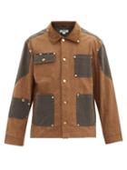 Matchesfashion.com Phipps - Bicolour Organic Cotton-canvas Jacket - Mens - Brown