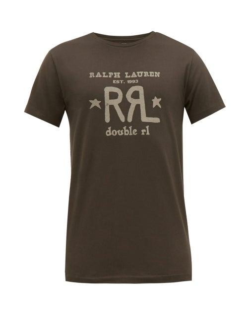 Matchesfashion.com Rrl - Double Rrl Logo Print Cotton T Shirt - Mens - Black