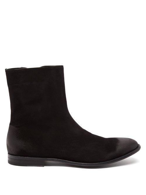 Matchesfashion.com Alexander Mcqueen - Suede Boots - Mens - Black