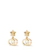 Gucci - Gg Running 18kt Gold Star Earrings - Womens - Yellow Gold